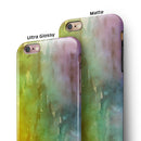 Green 592 Absorbed Watercolor Texture iPhone 6/6s or 6/6s Plus 2-Piece Hybrid INK-Fuzed Case