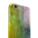 Green 592 Absorbed Watercolor Texture iPhone 6/6s or 6/6s Plus 2-Piece Hybrid INK-Fuzed Case