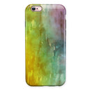 Green 592 Absorbed Watercolor Texture iPhone 6/6s or 6/6s Plus 2-Piece Hybrid INK-Fuzed Case
