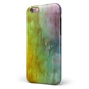 Green 592 Absorbed Watercolor Texture iPhone 6/6s or 6/6s Plus 2-Piece Hybrid INK-Fuzed Case
