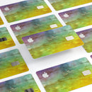 Green 592 Absorbed Watercolor Texture - Premium Protective Decal Skin-Kit for the Apple Credit Card