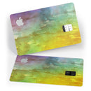 Green 592 Absorbed Watercolor Texture - Premium Protective Decal Skin-Kit for the Apple Credit Card