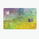 Green 592 Absorbed Watercolor Texture - Premium Protective Decal Skin-Kit for the Apple Credit Card