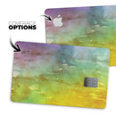 Green 592 Absorbed Watercolor Texture - Premium Protective Decal Skin-Kit for the Apple Credit Card