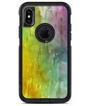 Green 592 Absorbed Watercolor Texture - iPhone X OtterBox Case & Skin Kits