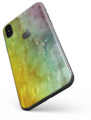 Green 592 Absorbed Watercolor Texture - iPhone X Skin-Kit