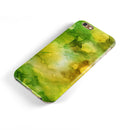 Green 863 Absorbed Watercolor Texture iPhone 6/6s or 6/6s Plus 2-Piece Hybrid INK-Fuzed Case