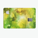 Green 863 Absorbed Watercolor Texture - Premium Protective Decal Skin-Kit for the Apple Credit Card