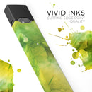 Green 863 Absorbed Watercolor Texture - Premium Decal Protective Skin-Wrap Sticker compatible with the Juul Labs vaping device