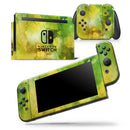 Green 863 Absorbed Watercolor Texture - Vinyl Skin Wrap for Nintendo Switch 2, OLED, Lite, Pro Controller, Wii & Classic Handhelds