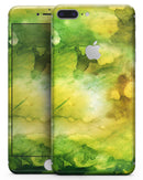 Green 863 Absorbed Watercolor Texture - Skin-kit for the iPhone 8 or 8 Plus