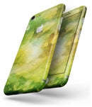 Green 863 Absorbed Watercolor Texture - Skin-kit for the iPhone 8 or 8 Plus