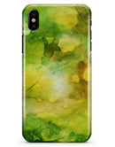 Green 863 Absorbed Watercolor Texture - iPhone X Clipit Case