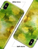 Green 863 Absorbed Watercolor Texture - iPhone X Clipit Case