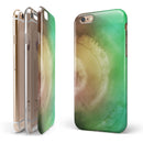 Green 8643 Absorbed Watercolor Texture iPhone 6/6s or 6/6s Plus 2-Piece Hybrid INK-Fuzed Case