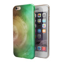 Green 8643 Absorbed Watercolor Texture iPhone 6/6s or 6/6s Plus 2-Piece Hybrid INK-Fuzed Case