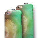 Green 8643 Absorbed Watercolor Texture iPhone 6/6s or 6/6s Plus 2-Piece Hybrid INK-Fuzed Case