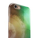 Green 8643 Absorbed Watercolor Texture iPhone 6/6s or 6/6s Plus 2-Piece Hybrid INK-Fuzed Case