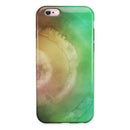 Green 8643 Absorbed Watercolor Texture iPhone 6/6s or 6/6s Plus 2-Piece Hybrid INK-Fuzed Case