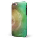 Green 8643 Absorbed Watercolor Texture iPhone 6/6s or 6/6s Plus 2-Piece Hybrid INK-Fuzed Case