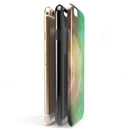 Green 8643 Absorbed Watercolor Texture iPhone 6/6s or 6/6s Plus 2-Piece Hybrid INK-Fuzed Case