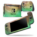 Green 8643 Absorbed Watercolor Texture - Vinyl Skin Wrap for Nintendo Switch 2, OLED, Lite, Pro Controller, Wii & Classic Handhelds