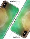 Green 8643 Absorbed Watercolor Texture - iPhone X Clipit Case