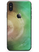 Green 8643 Absorbed Watercolor Texture - iPhone X Skin-Kit