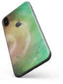 Green 8643 Absorbed Watercolor Texture - iPhone X Skin-Kit