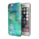 Green 979 Absorbed Watercolor Texture iPhone 6/6s or 6/6s Plus 2-Piece Hybrid INK-Fuzed Case