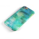Green 979 Absorbed Watercolor Texture iPhone 6/6s or 6/6s Plus 2-Piece Hybrid INK-Fuzed Case