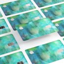 Green 979 Absorbed Watercolor Texture - Premium Protective Decal Skin-Kit for the Apple Credit Card