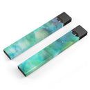 Green 979 Absorbed Watercolor Texture - Premium Decal Protective Skin-Wrap Sticker compatible with the Juul Labs vaping device