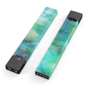 Green 979 Absorbed Watercolor Texture - Premium Decal Protective Skin-Wrap Sticker compatible with the Juul Labs vaping device