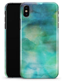 Green 979 Absorbed Watercolor Texture - iPhone X Clipit Case