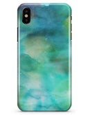 Green 979 Absorbed Watercolor Texture - iPhone X Clipit Case