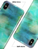 Green 979 Absorbed Watercolor Texture - iPhone X Clipit Case