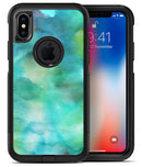 Green 979 Absorbed Watercolor Texture - iPhone X OtterBox Case & Skin Kits