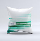 Green Abstract Vector HD Lines Ink-Fuzed Decorative Throw Pillow