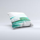 Green Abstract Vector HD Lines Ink-Fuzed Decorative Throw Pillow