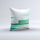 Green Abstract Vector HD Lines Ink-Fuzed Decorative Throw Pillow