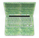 Green Basic Watercolor Chevron Pattern - MacBook Pro with Retina Display Full-Coverage Skin Kit