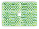 Green Basic Watercolor Chevron Pattern - MacBook Pro with Retina Display Full-Coverage Skin Kit