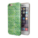 Green Basic Watercolor Chevron Pattern iPhone 6/6s or 6/6s Plus 2-Piece Hybrid INK-Fuzed Case