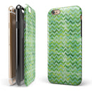 Green Basic Watercolor Chevron Pattern iPhone 6/6s or 6/6s Plus 2-Piece Hybrid INK-Fuzed Case