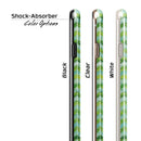 Green Basic Watercolor Chevron Pattern iPhone 6/6s or 6/6s Plus 2-Piece Hybrid INK-Fuzed Case