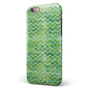 Green Basic Watercolor Chevron Pattern iPhone 6/6s or 6/6s Plus 2-Piece Hybrid INK-Fuzed Case
