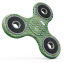 Green Basic Watercolor Chevron Pattern Full-Body Fidget Spinner Skin-Kit