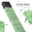 Green Basic Watercolor Chevron Pattern - Premium Decal Protective Skin-Wrap Sticker compatible with the Juul Labs vaping device