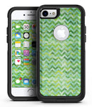 Green Basic Watercolor Chevron Pattern - iPhone 7 or 8 OtterBox Case & Skin Kits